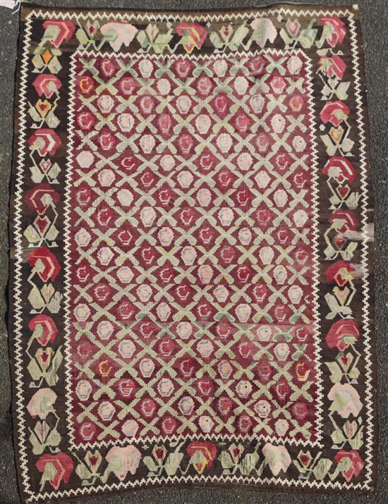 An Armenian rug from the Ngorno Karabakh region, 6ft 11in by 4ft 9in.
